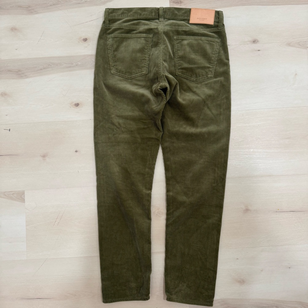 Moussy Vintage Ailey Corduroy Pant Olive Green Women's 27 Japan Skinny Straight - Picture 12 of 15
